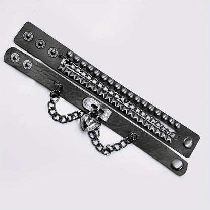Punk Love Heart Chian Bracelets - Punk Lovers