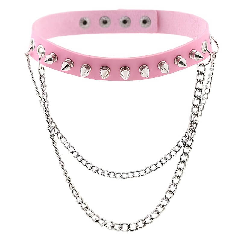 Punk Rivet Chain Collar