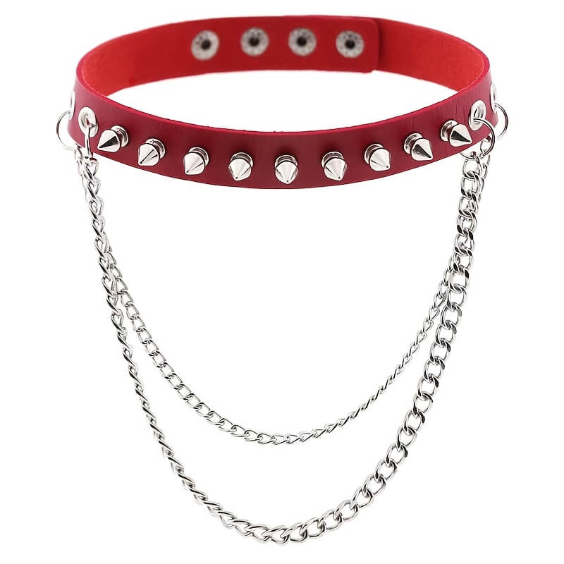 Punk Rivet Chain Collar