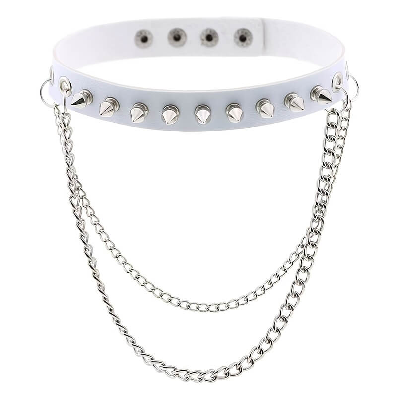 Punk Rivet Chain Collar