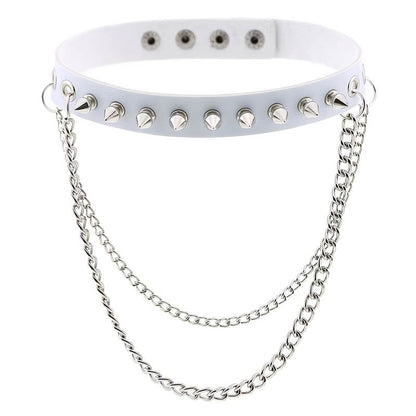 Punk Rivet Chain Collar