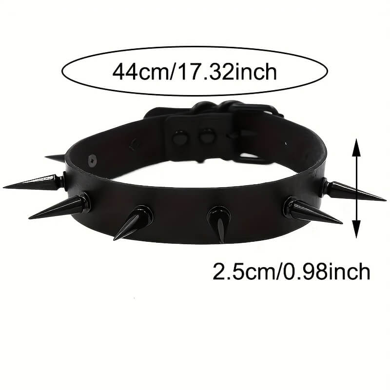 Punk Rivet Spike Collar