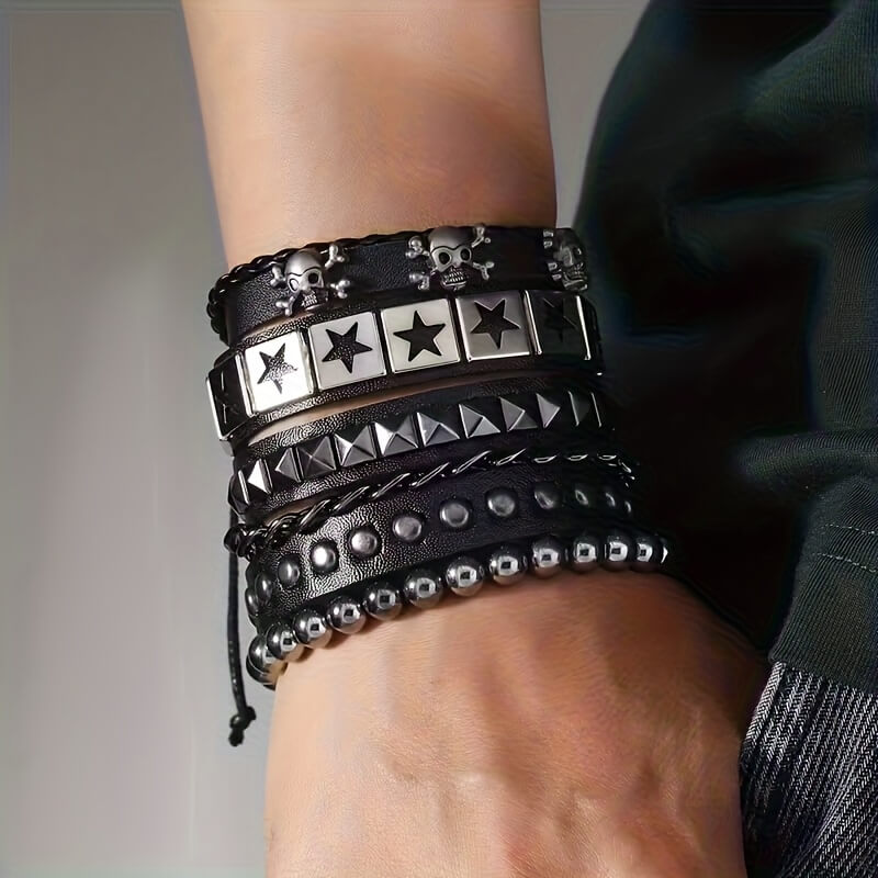 Punk Star Skull Chain Bracelet - Punk Lovers