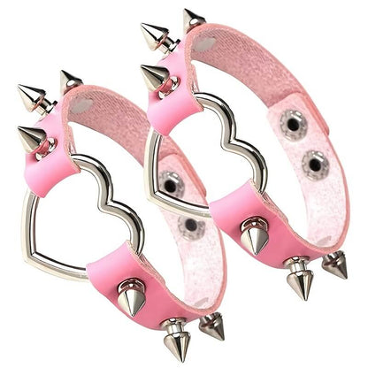 Punk Studded Heart Bracelet