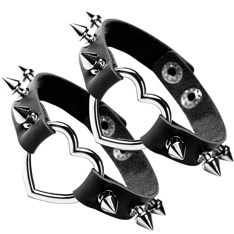 Punk Studded Heart Bracelet