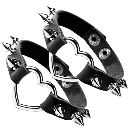 Punk Studded Heart Bracelet