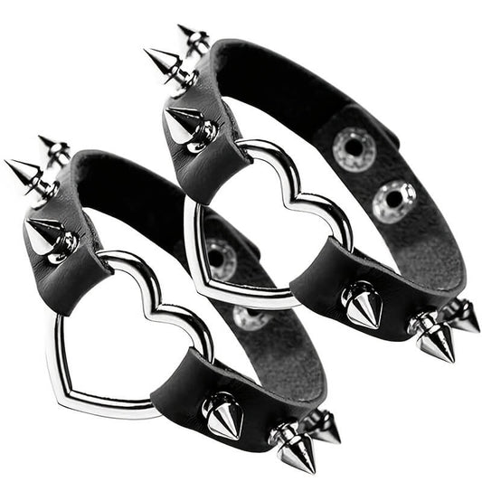 Punk Studded Heart Bracelet