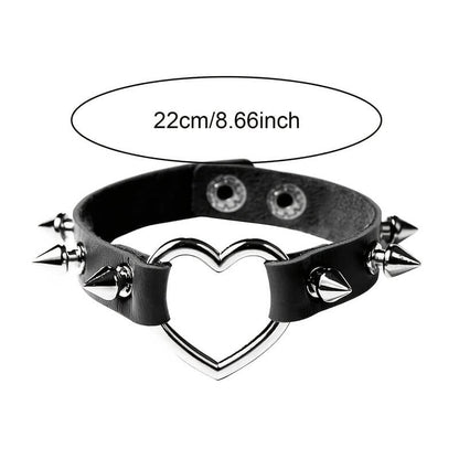 Punk Studded Heart Bracelet