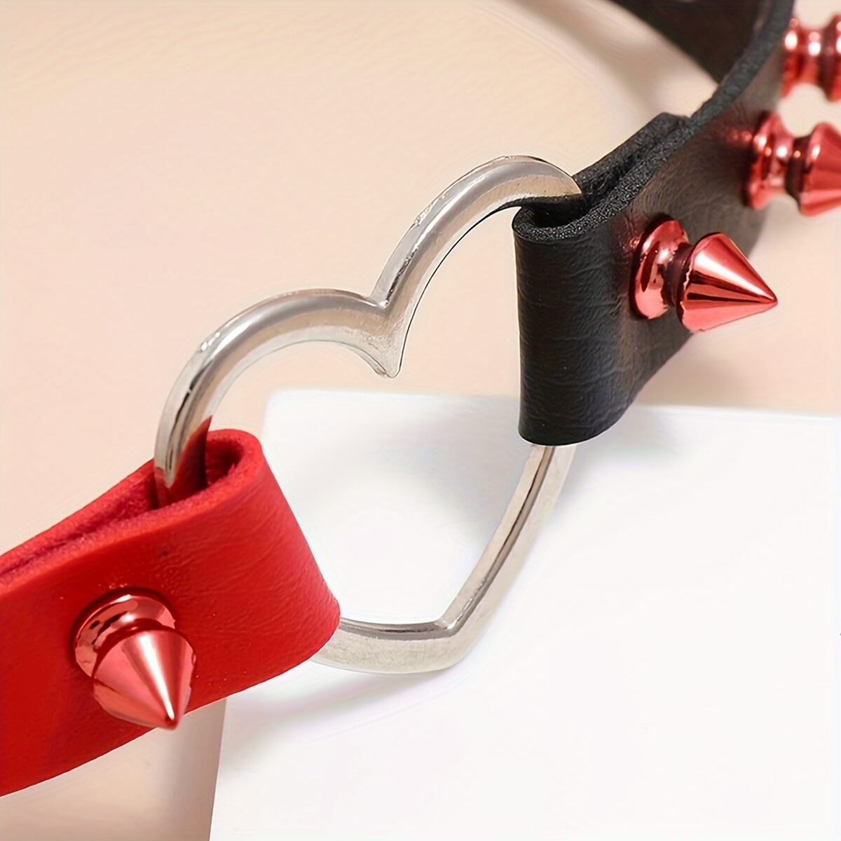 Punk Studded Heart Collar