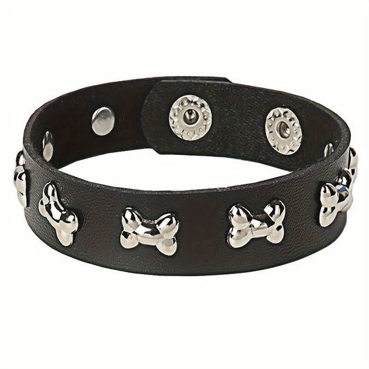 Punk Style Dog Bone Bracelet