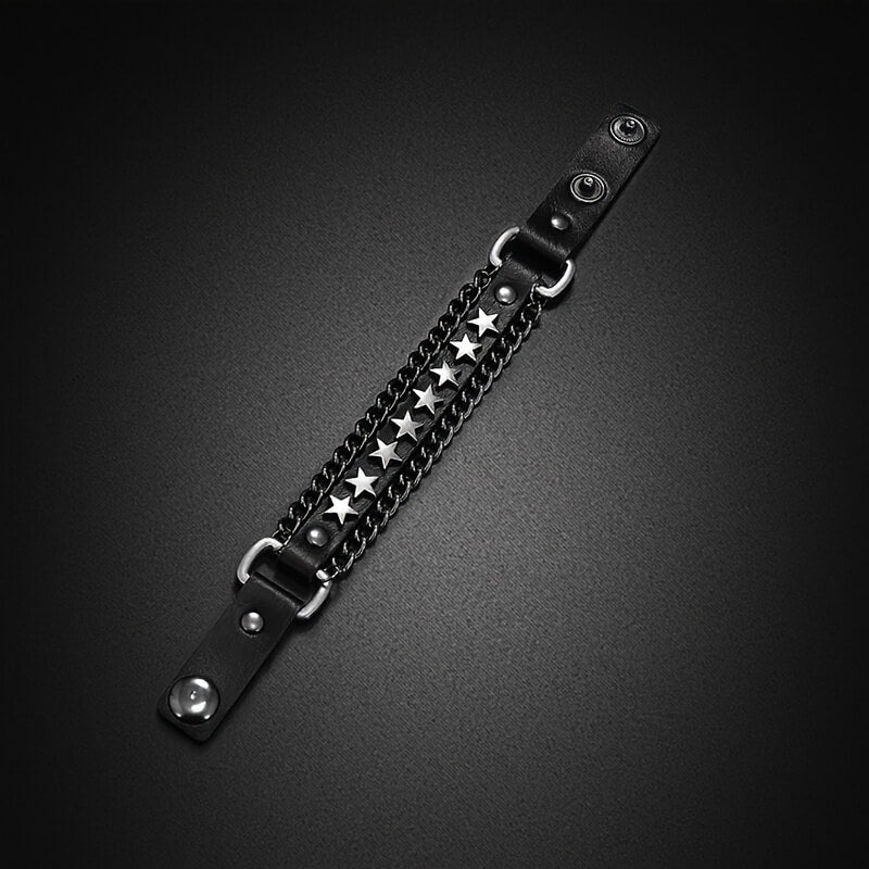 4 Pcs Skull Stars Punk Bracelet - Punk Lovers