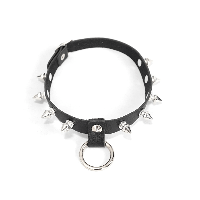 Women's Punk Black Spike Studded Neck Collar Choker - Punk Lovers
