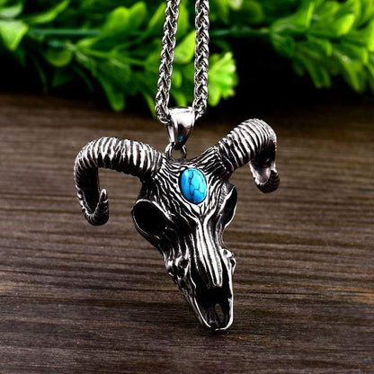 Men's Gothic Cleat Skull Necklace