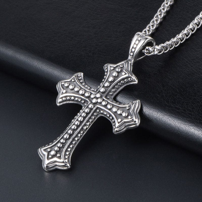 Men's Punk Cross Pendant Necklace