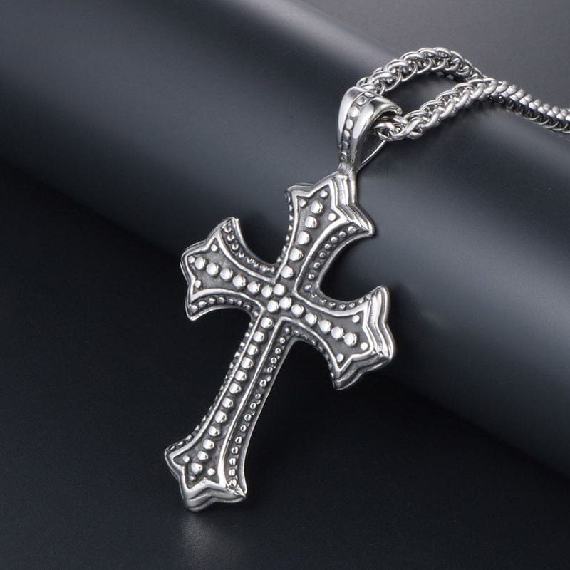 Men's Punk Cross Pendant Necklace