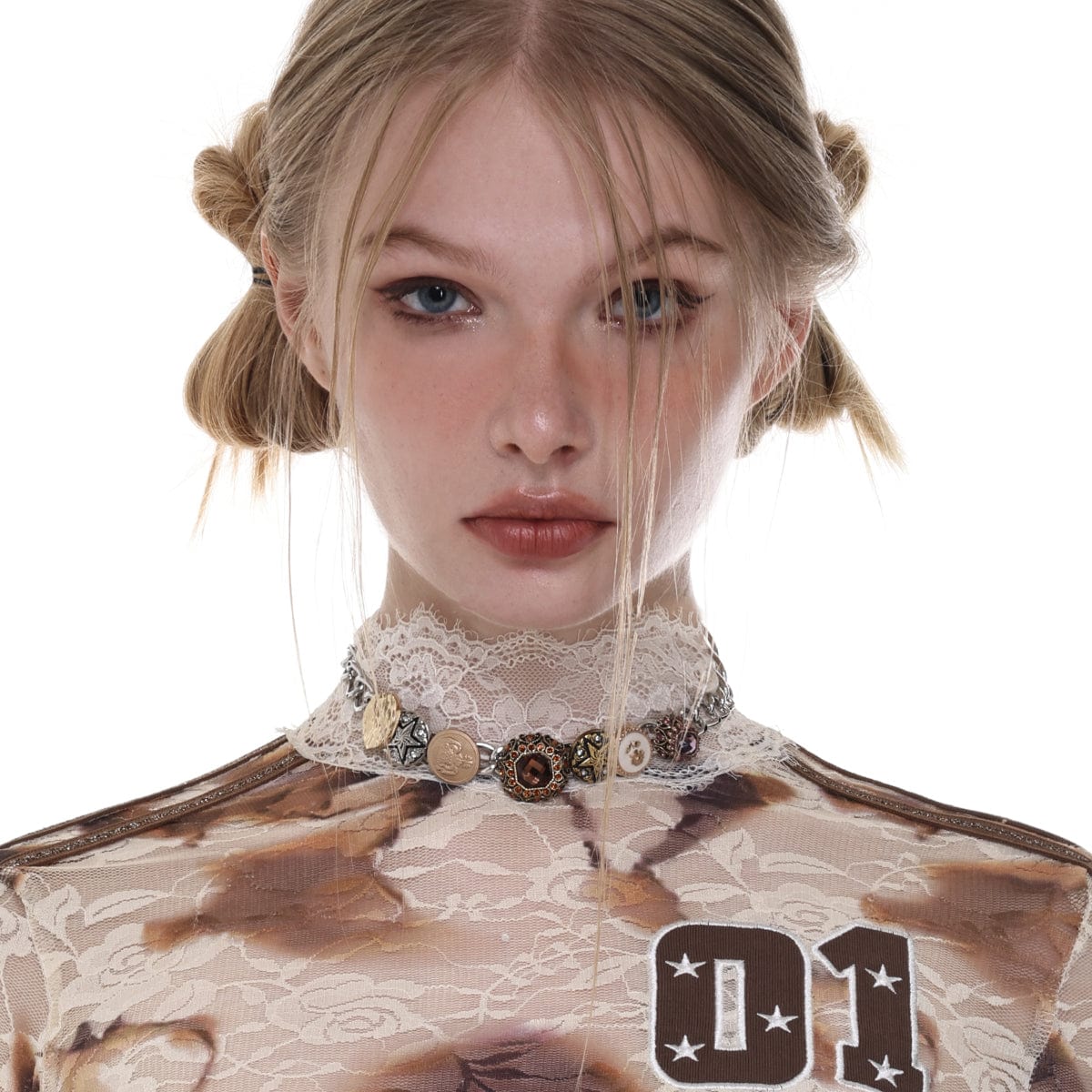 Women's Gothic Button Necklace - Punk Lovers