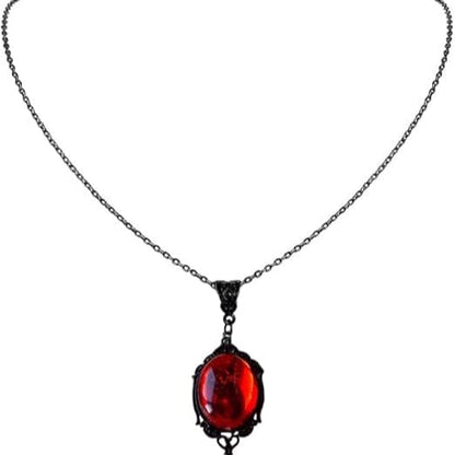 Women's Gothic Crystal Teardrop Necklace - Punk Lovers