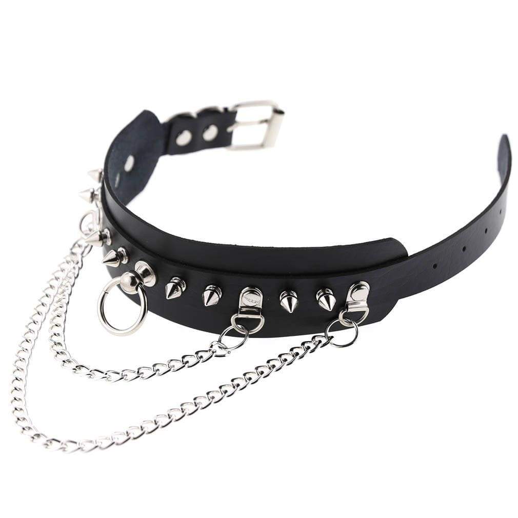 Women's Gothic Rivets&Chains Wide Chokers - Punk Lovers