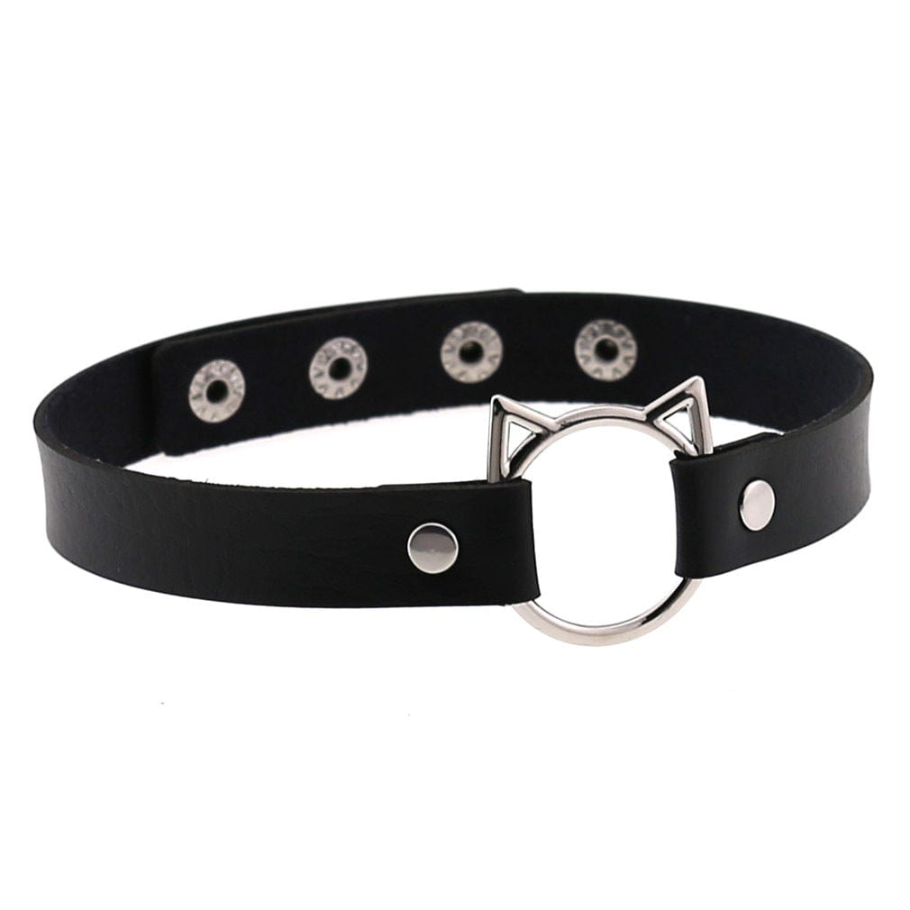 Women's Punk Cat Button Choker - Punk Lovers