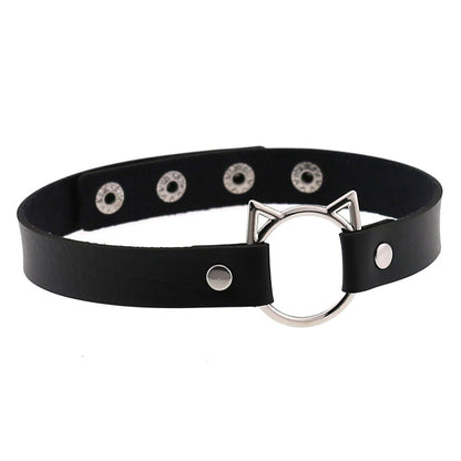 Women's Punk Cat Button Choker - Punk Lovers