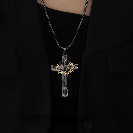 Women's Punk Cross Thorns Necklace - Punk Lovers