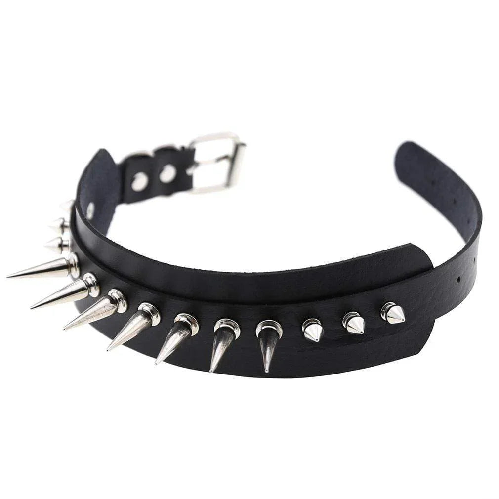 Women's Punk Long Rivets Chokers - Punk Lovers
