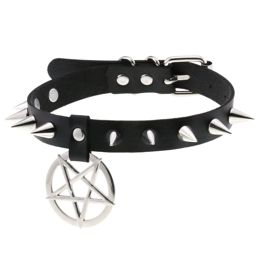 Women's Punk Star Studded Choker - Punk Lovers