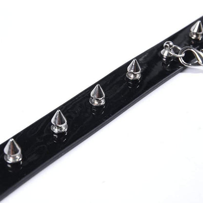 Women's Rivets Pentacle Pendant PU Chokers - Punk Lovers