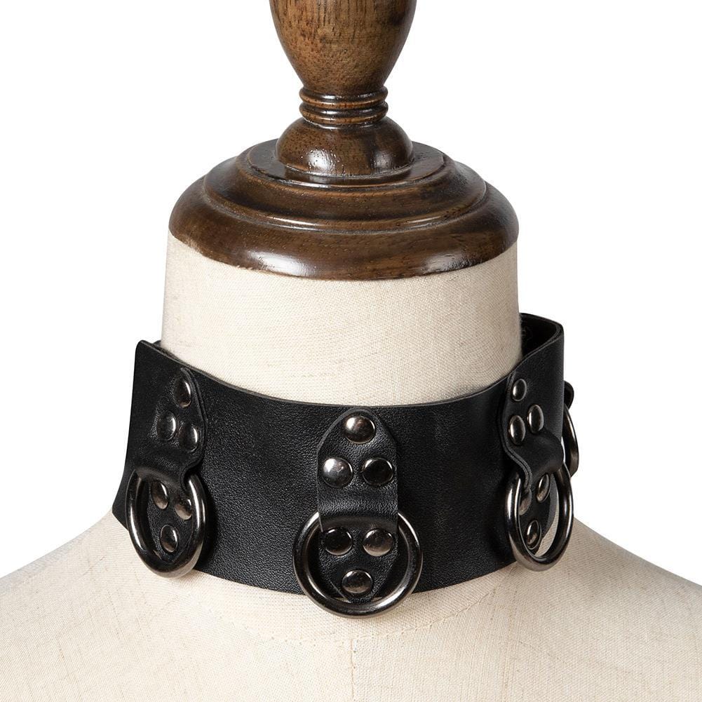 Women's Steampunk Annuli Nailed Buckle Choker - Punk Lovers