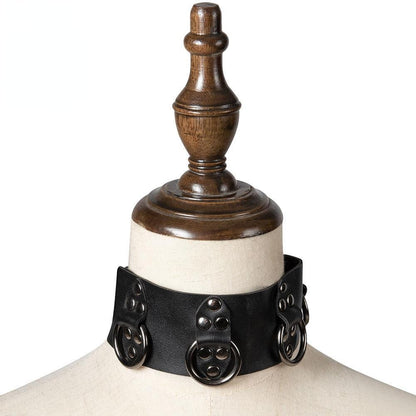 Women's Steampunk Annuli Nailed Buckle Choker - Punk Lovers