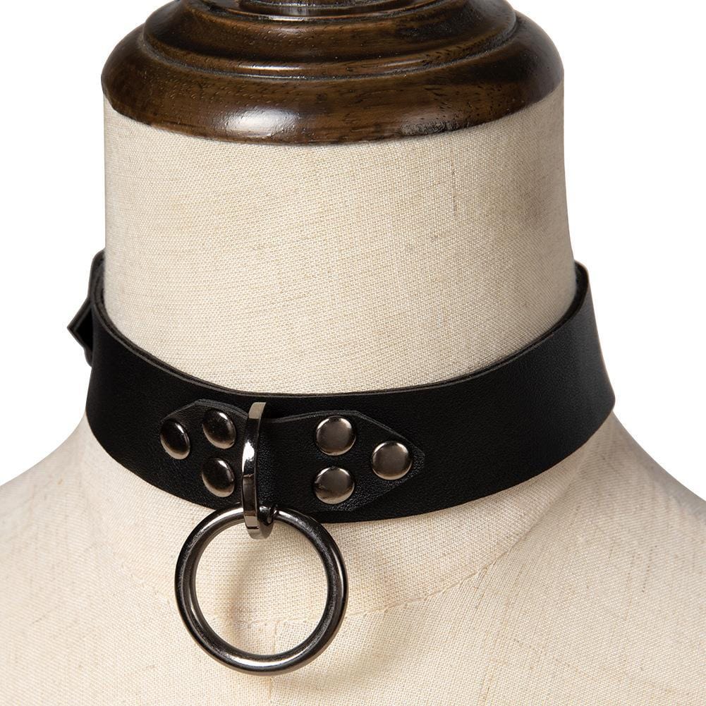 Women's Steampunk Annulus Nailed Buckle Choker - Punk Lovers