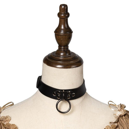 Women's Steampunk Annulus Nailed Buckle Choker - Punk Lovers
