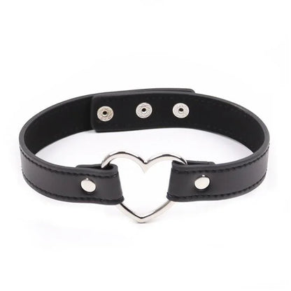 Women's Punk Heart Black Choker - Punk Lovers