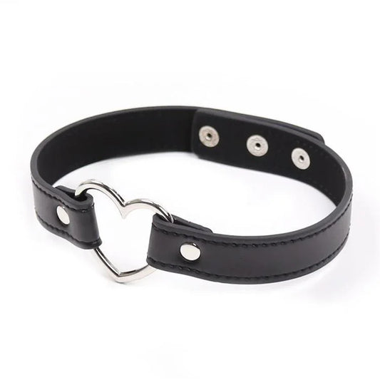 Women's Punk Heart Black Choker - Punk Lovers