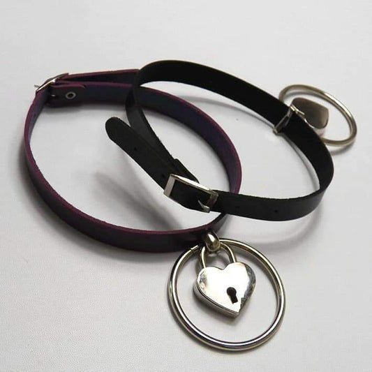 Women's Punk Heart Lock Choker - Punk Lovers