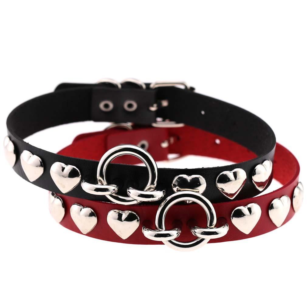 Women's Punk Heart Rivet Choker - Punk Lovers