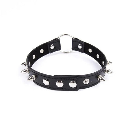 Women's Punk O-ring Choker With Rivet - Punk Lovers