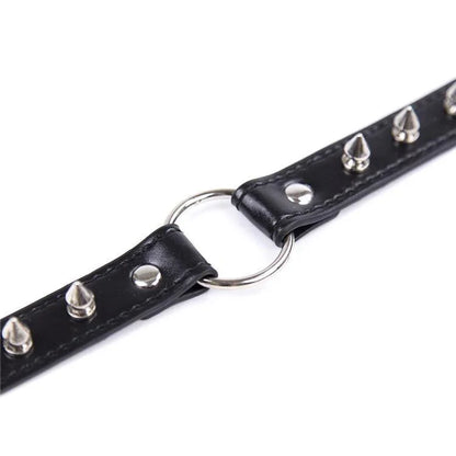 Women's Punk O-ring Choker With Rivet - Punk Lovers