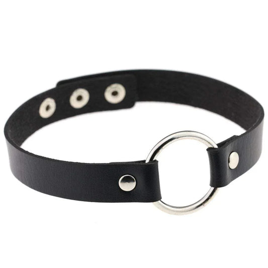 Women's Punk Plain Black Choker - Punk Lovers